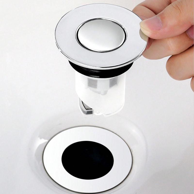 Bathroom Sink Drain Stopper, Push-type Sink Drain Stopper, Anti-clogging Sink Drain Filter