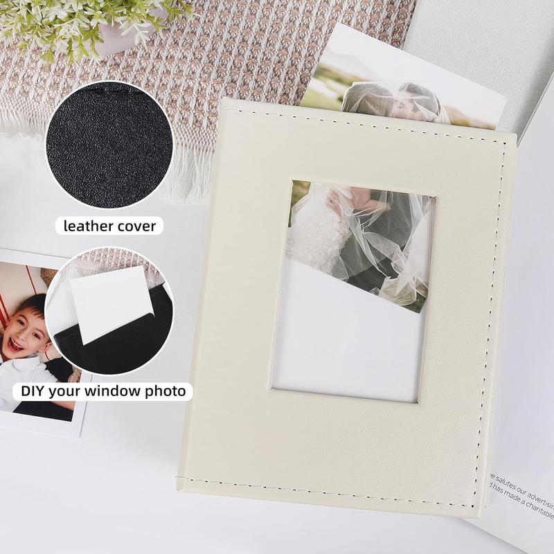 Photo Album Photos - Small Mini Capacity Premium Leather Cover, Small Capacity Pictures Book Easy to Classify and Portable for Wedding Family Vacation