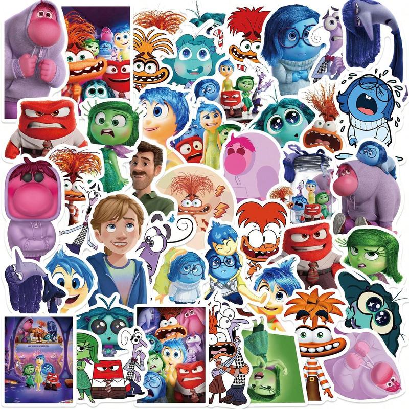 Cartoon Character Pattern Sticker (50pcs set), Waterproof Self Adhesive DIY Decals, Decorative Sticker for Gift Greeting Card Water Bottle