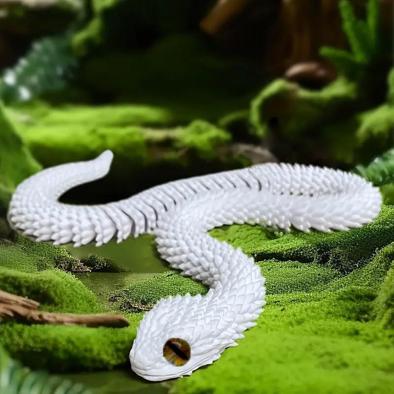 3D Printed Snake Design Decoration, 1 Count Flexible Movable Snake Ornament, Home Decor for Living Room, Bedroom, Office, School