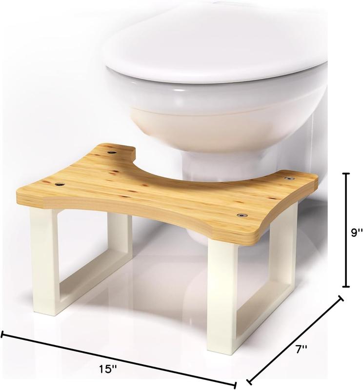 Toilet Stool for Adults, Bathroom Toilet Poop Stool with Non-Slip Mat for Adults Children, Original Simple Design Healthy Portable Adult Toilet Stool