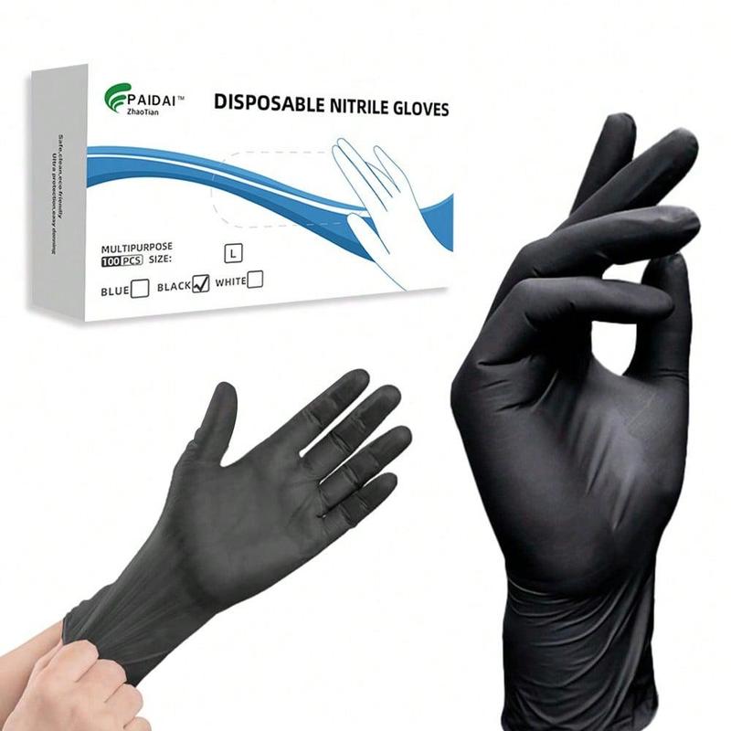 Disposable Nitrile Gloves, 100pcs pack High Performance Gloves, Powder Free Gloves for Home Care Supplies