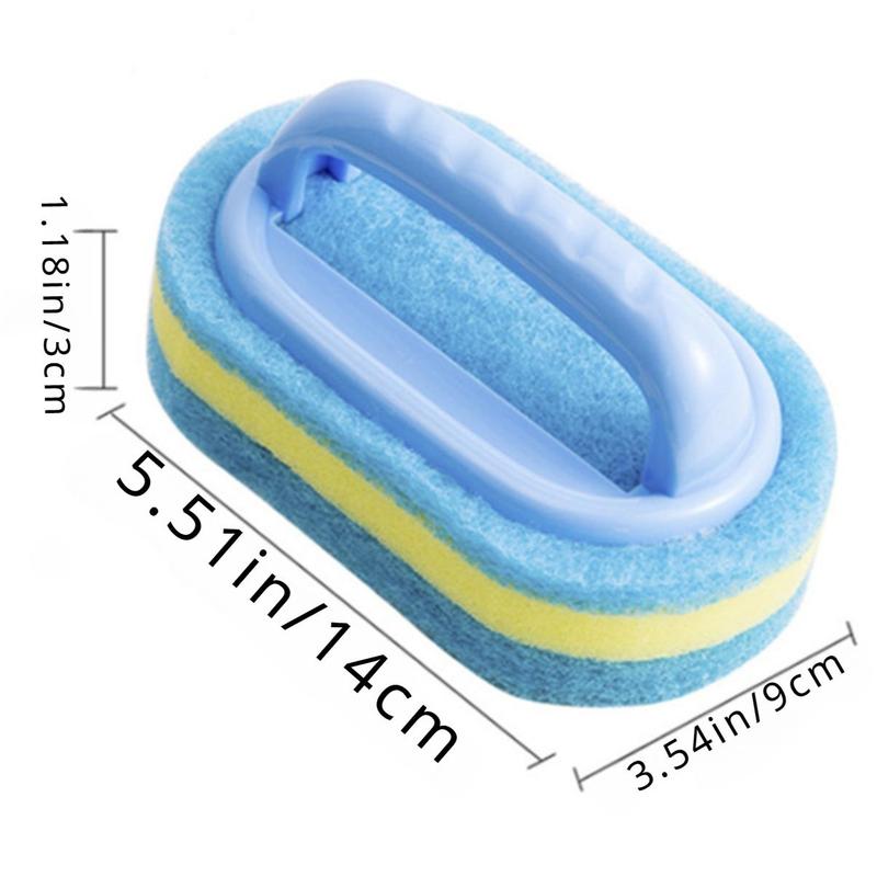 Handled Bathtub Scrubber, 1 Count Multifunctional Cleaning Brush for Bathtub, Tile, Sink, Decontamination Cleaning Brushes with Handle for Kitchen Bathroom