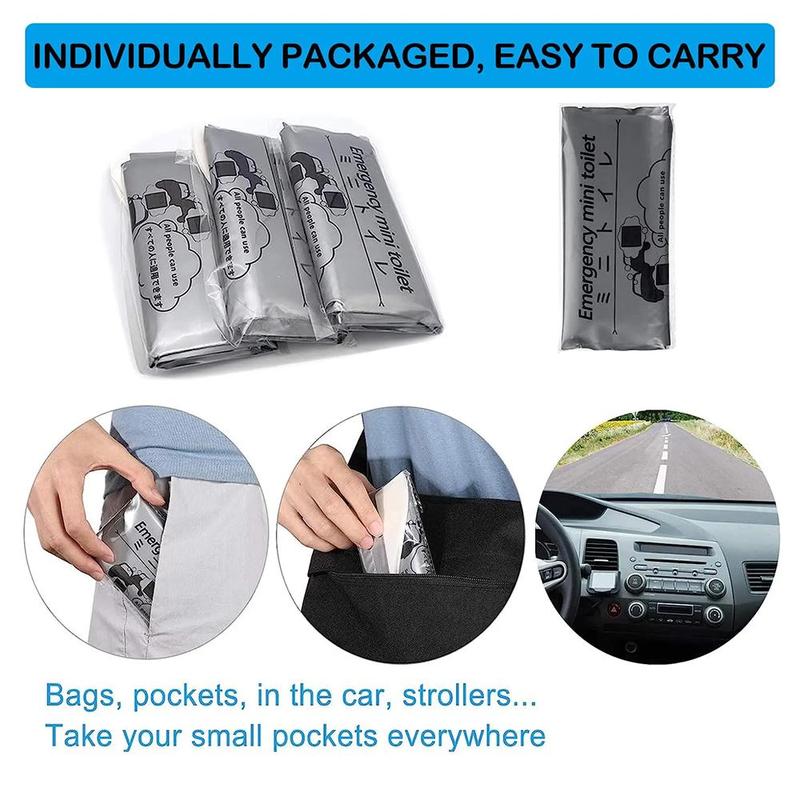 Disposable Emergency Urinal Bag, Portable Camping Pee Bag, Traffic Jam Emergency Urine Bag, Emergency Mini Bag, Car Accessories, Summer Essentials, Car Organization Supplies, Car Essentials