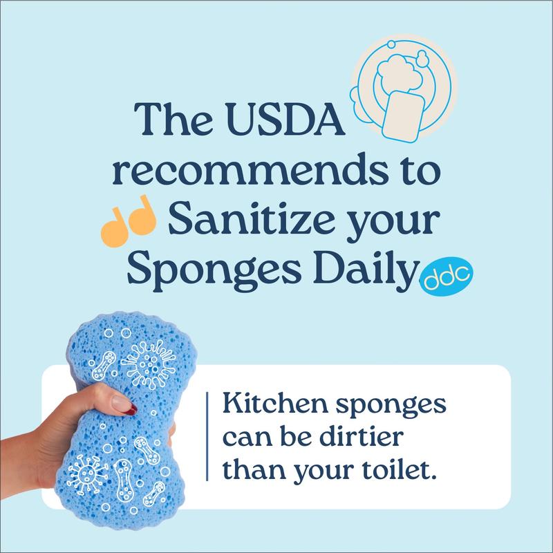 Daily Dish Scrubber - Disposable Scrub Cloths Sponges for Washing Dishes and Cleaning Kitchen & Bathroom. Bacteria Free, Odor Free, Quick Drying, Heavy Duty. Safe on most Surfaces including Stainless Steel.