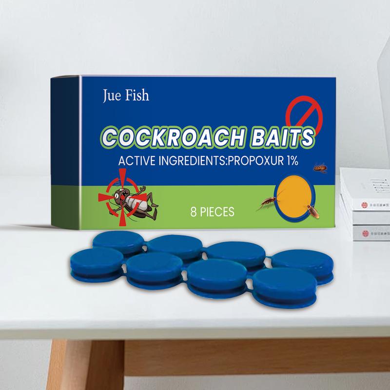 Jue-Fish 8PCS Cockroach Gel Bait,Effective Roach Repeller,Cockroach Repellent Granule,Natural Roach Repellent Indoor Outdoor Keep Roaches Away, Safe Around Pets & Plants,  Roach Killer Gel for Other Major Cockroach Species