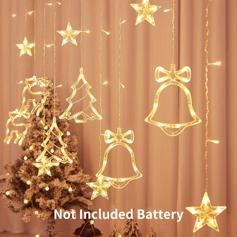 Christmas Themed LED String Light, Battery Powered LED String Light, Decorative Light for Home Party Wedding, Home Decor (Battery Not Included)