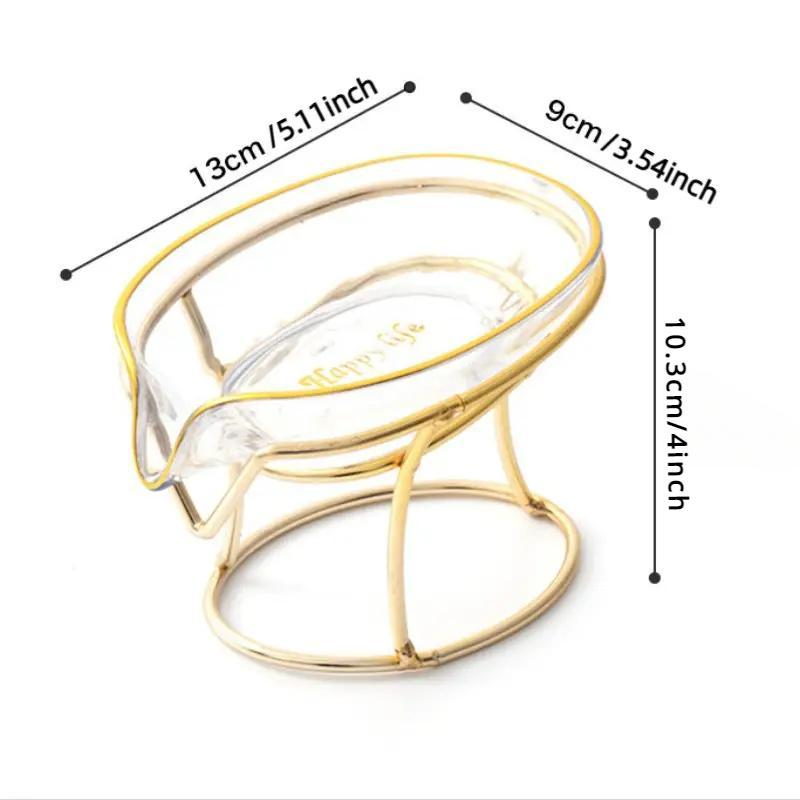 Countertop Soap Dish With Stand, 1 Count Leaf Shaped Soap Bar Holder, Soap Drain Storage Rack For Home Kitchen Bathroom