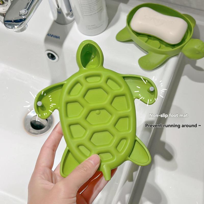 Cute Turtle Design Soap Dish, Creative Soap Storage Box, Soap Bar Holder for Bathroom Washroom