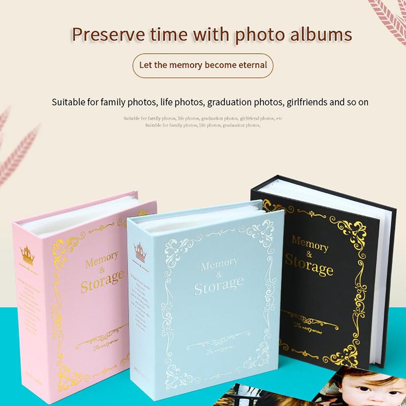 Portable Photo Album, Large Capacity Vintage Photo Album, Commemorative Gift for Family Friends Colleagues Parents Festival Ceremony