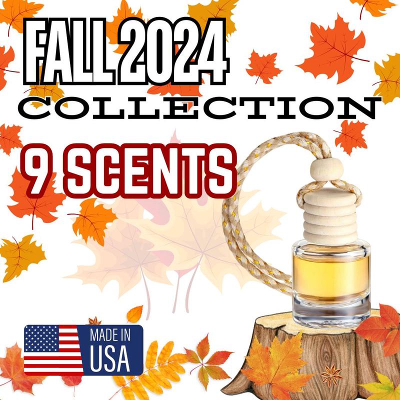 Fall 2024 Collection Air Fresheners for Home or Vehicle Scented Bottle Made in the USA Aroma Scent Highly Long-Lasting Car deodorant Coconut Fragrance Oil cozy  scent best closet scents Scented Fragrance