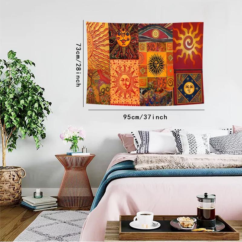 Bohemian Style Tapestry, Aesthetic Wall Hanging Tapestry, Wall Hanging Decor for Home Bedroom Office Dormitory, Home Decor Accessories