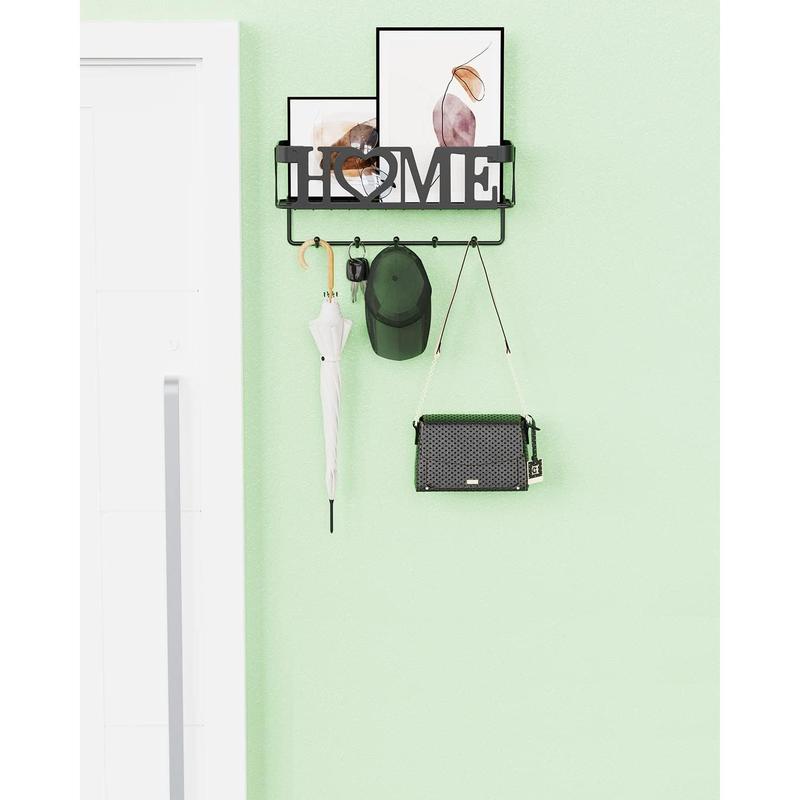 Key Holder for Wall - Key Rack with 5 Key Hooks, 11.02