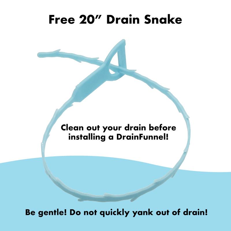 DrainFunnel Bundle: Bathtub Drain Funnel for Hair Clog Prevention, 2 Size Pack 1.3