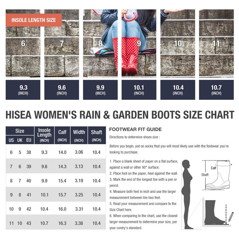 Women's Waterproof Mid-Calf Rain Boots