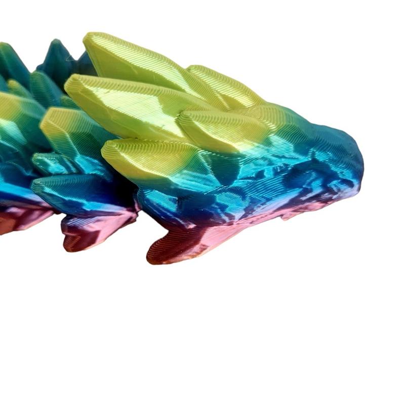 3D Printed Mystery Gemstone Dragon Figurine Decor Gift Colorful Decoration Desk Ornaments Traditional Ornaments