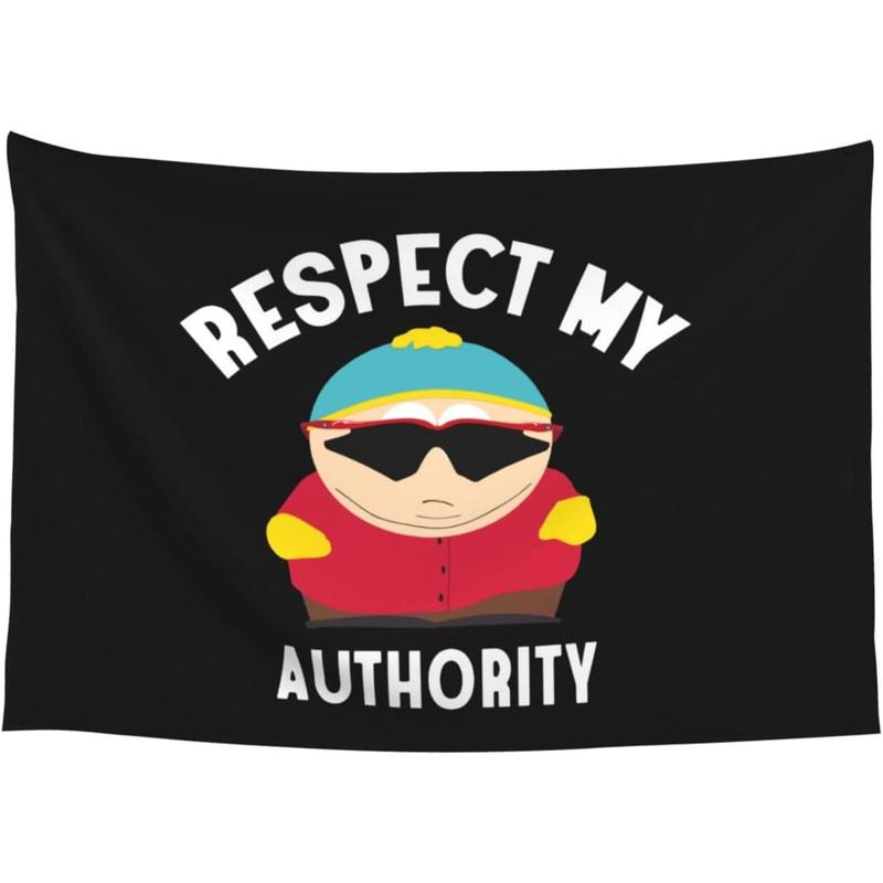 Respect My Authority Flag 3×5 Ft Polyester Banner Meme Funny Flags with Four Grommets for College Dorm Room Wall Decor 36 * 60in Gifts, Black