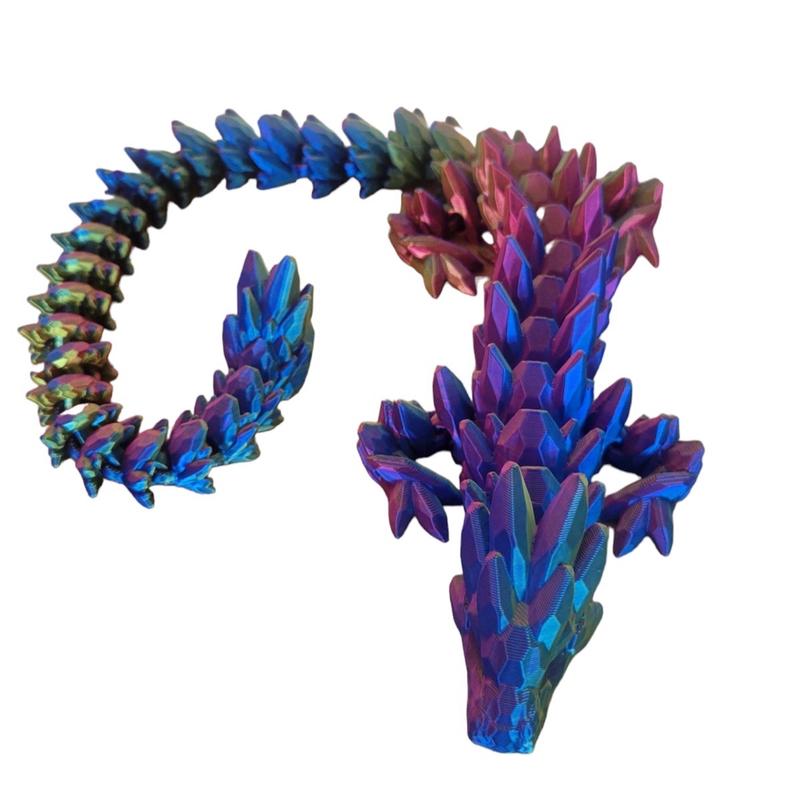 3D Printed Mystery Gemstone Dragon Figurine Decor Gift Colorful Decoration Desk Ornaments Traditional Ornaments