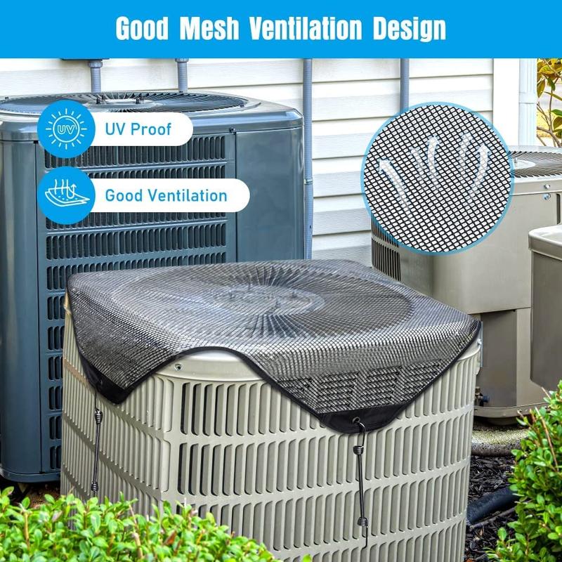 1PC Air conditioning net cover of external unit: air conditioning breathable cover on top of outdoor unit, waterproof and durable outdoor air conditioning cover