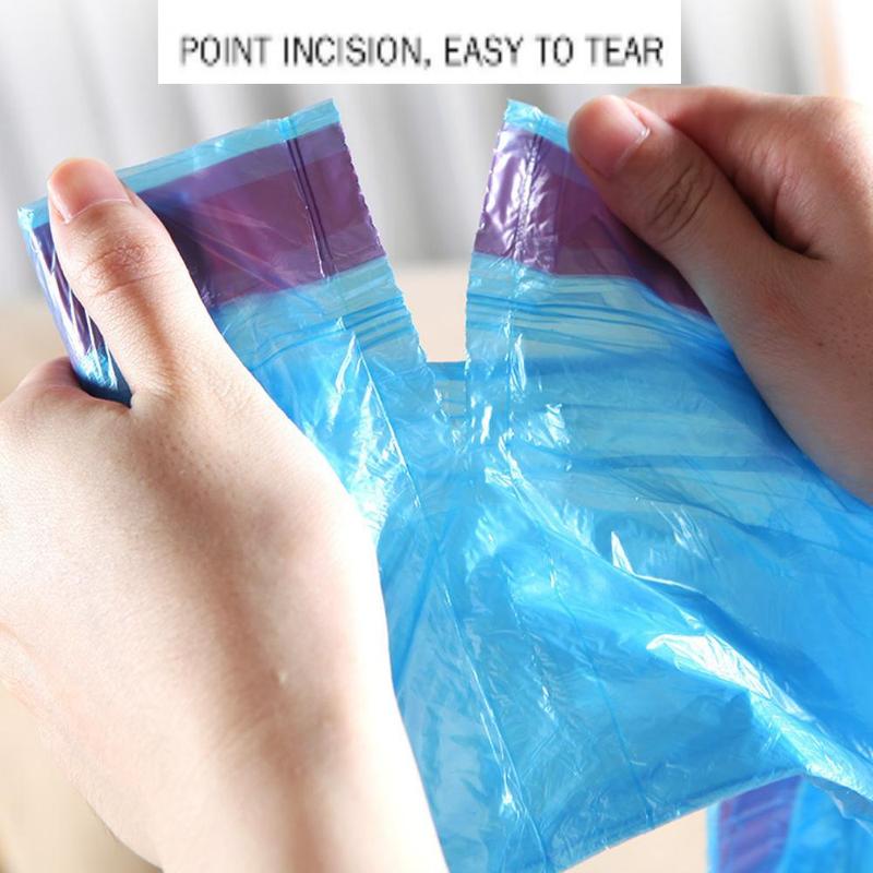 Random Color Drawstring Bin Bag, 5 Rolls Mixed Color Thickened Disposable Garbage Bag, Household Waste Bag for Kitchen Living Room Dormitory Office Car