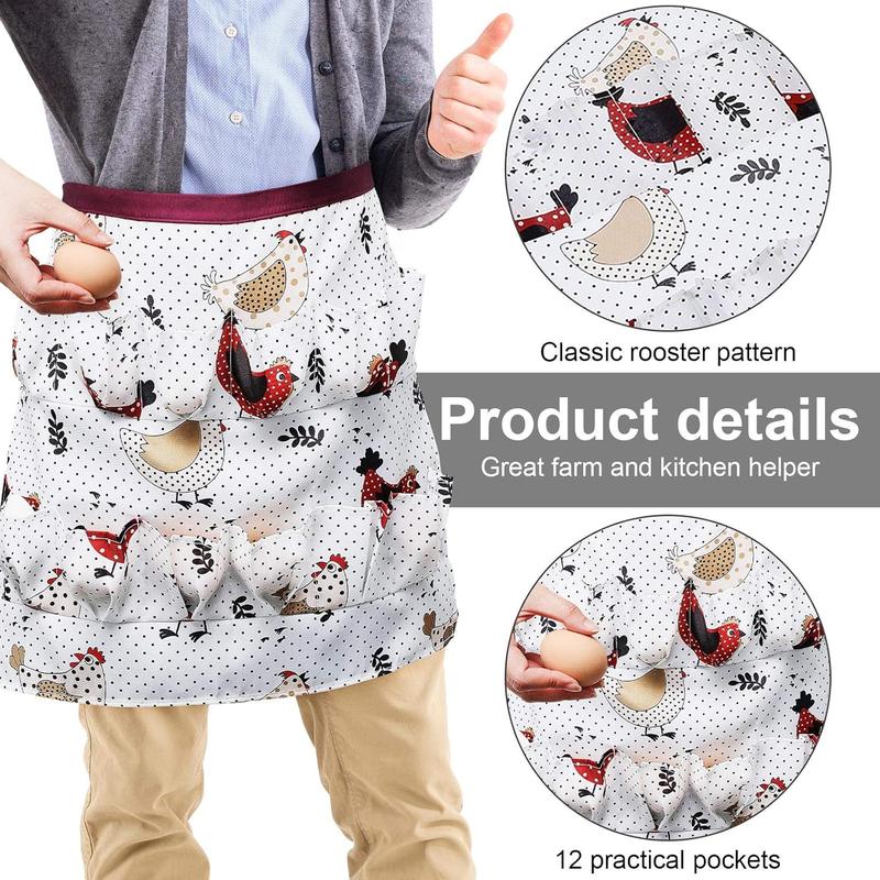 Collecting Apron Apron for Fresh Eggs Gathering Apron Women Deep Pocket Holder for Chicken Duck Goose