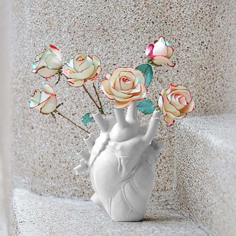 Home Decor Vase without Filler, 1 Count Creative Spring Heart Shaped Flower Vase, Modern Creative Plant Pot, Decorative Flower Vessel for Home Bedroom Balcony, Mean Girls Decorations