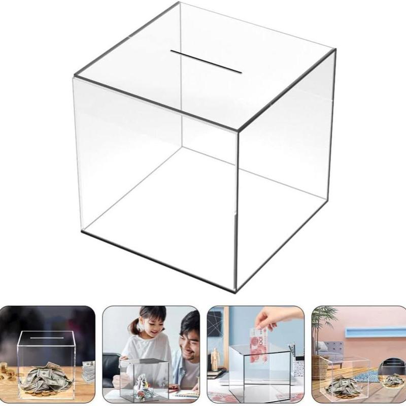 Christmas Saving Challenge Box, Clear Acrylic Piggy Bank, Un-openable Money Saving Box, Coin Cash Container Box, Fall for Gift,  Coin Bank Room Decor, Boyfriend Gift, Home Decor 2025