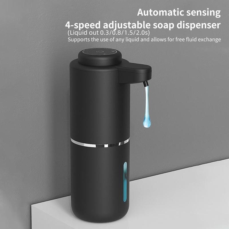 Automatic Soap Dispenser, USB Rechargeable Touchless Foaming Soap Dispenser, Electric Wall Mounted 4-speed Adjustable Foam Soap Dispenser