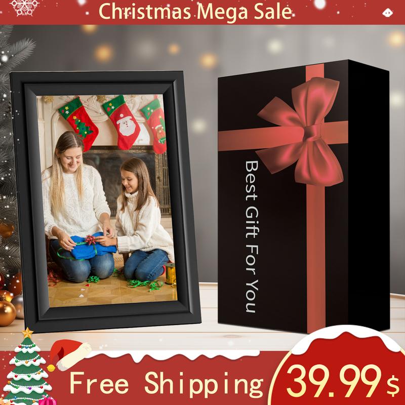 Christmas GIft SAMMIX Digital Picture Frame, 10.1 Inch WiFi Digital Photo Frame, IPS HD Touch Screen Electronic Picture Frame, 16GB Storage, Slideshow, Easy to Share Photos and Video via Uhale APP, Gifts for Mom thanksgiving days gift