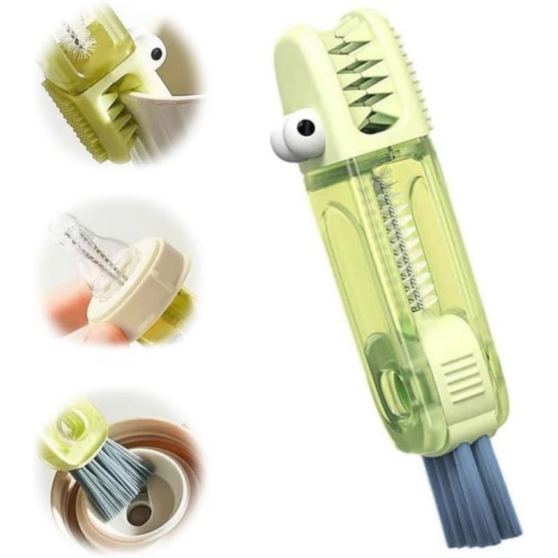 3PCS Crevice Cleaning Brush, Bottle Brushes for Cleaning, 3 in 1 Cup lid Cleaning Brush for Bottle Gap Tight Spaces Bottle, Multifunctional Portable Cup lid Cleaning Brush