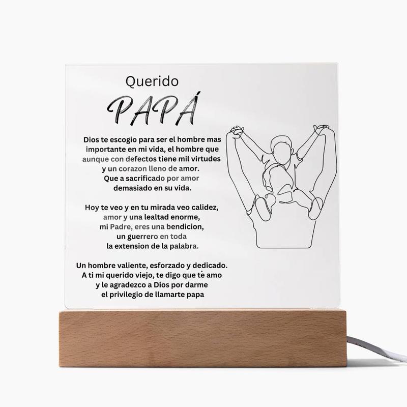 Querido Papa - Acrylic Plaque From Son