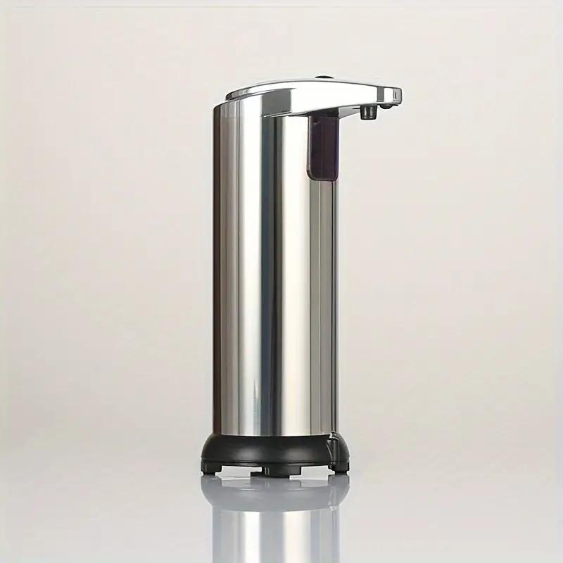 1pc 250ml Automatic Infrared Sensor Stainless Steel Soap Dispenser Machine - Touchless Hand Sanitizer for Bathroom, Kitchen, and Office