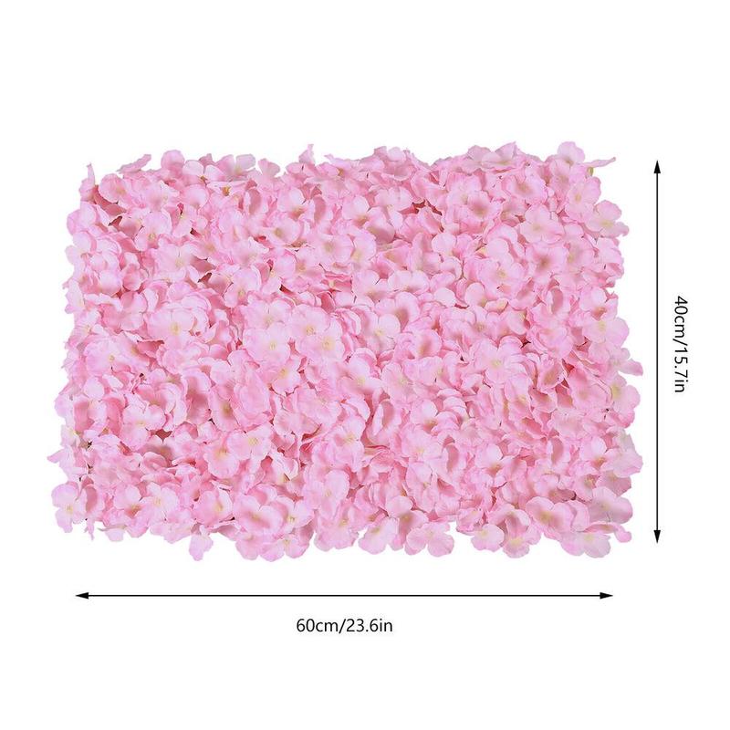 10 Pack Artificial Flower Wall Panel Flower Wall Mat with Artificial Silk Flower