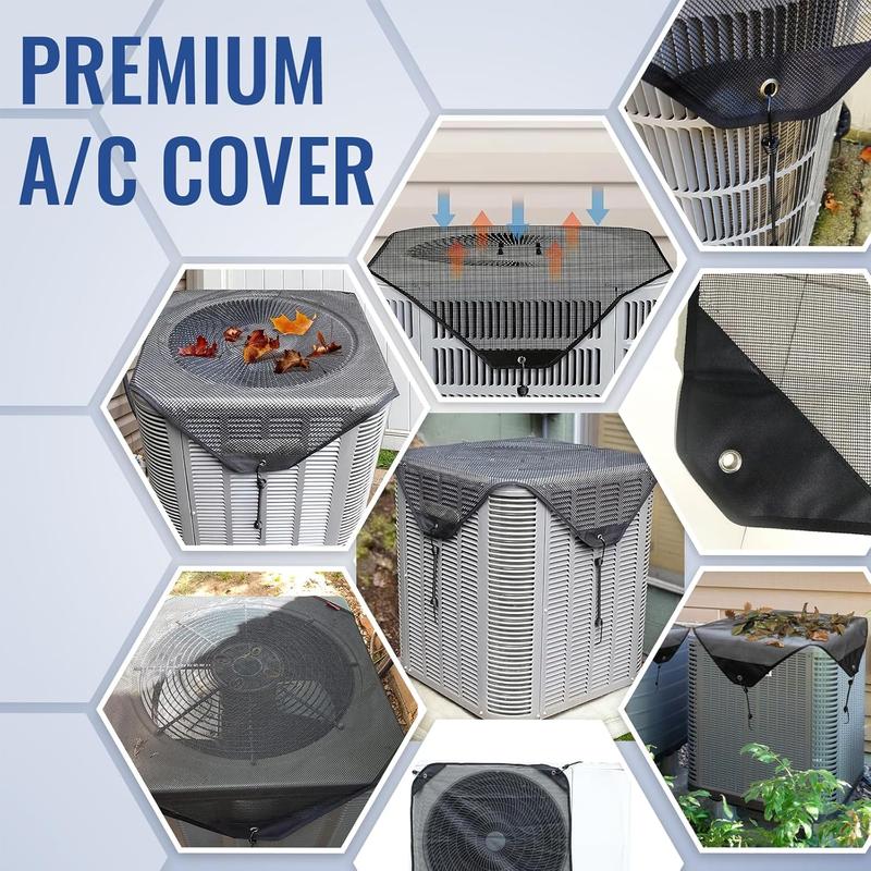 1PC Air conditioning net cover of external unit: air conditioning breathable cover on top of outdoor unit, waterproof and durable outdoor air conditioning cover