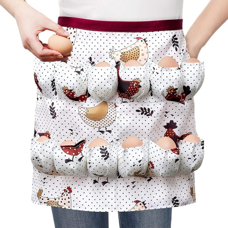 Collecting Apron Apron for Fresh Eggs Gathering Apron Women Deep Pocket Holder for Chicken Duck Goose