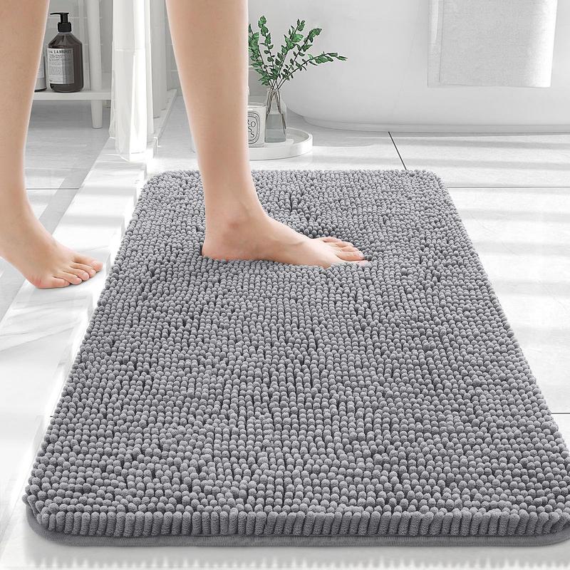 Soft and absorbent bathroom rugs with rubber backing, quick drying, suitable for bathroom floors, bathtubs and showers, home decor accessories cozy