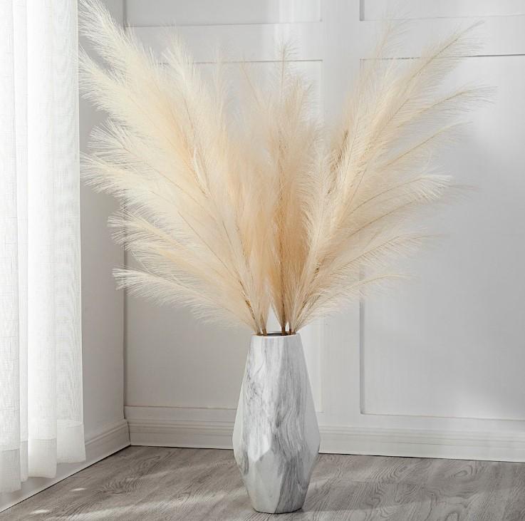 8pcs 38 - inch Tall Faux Pampas Grass Stems - Ideal for Home Decor