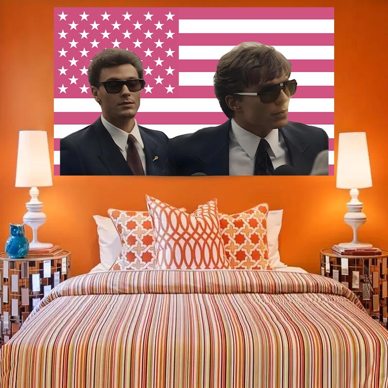 Menendez Brothers Pink American Flag, Monster Movie Flag, Durable Indoor Home, College Dorm, Bedroom and Living Room Decor - 3×5ft