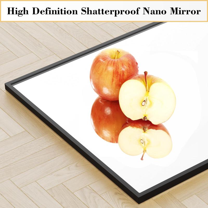 Full Length Mirror with Stand, 59''×16'' Floor Mirror with Aluminum Alloy Frame for Bedroom,  Rectangular, Arched, Free Standing Full Body Mirror with Shatter-Proof Glass for Wall, Living Room, Cloakroom, Black and Gold