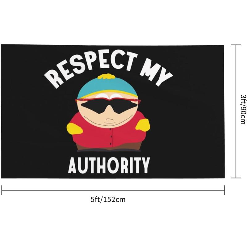 Respect My Authority Flag 3×5 Ft Polyester Banner Meme Funny Flags with Four Grommets for College Dorm Room Wall Decor 36 * 60in Gifts, Black