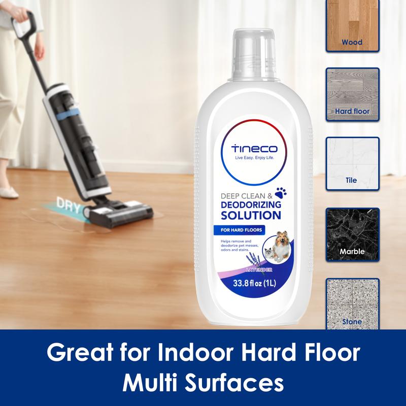 TINECO FLOOR ONE S5 S3 IFLOOR3 IFLOOR2 IFLOOR SERIES MULTI-SURFACE CLEANING SOLUTION: Lavender scent 33.8 FL OZ (1L) Household steammop steamercleaning Cleaner Scented Perfume