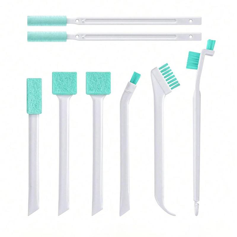 Household Corner Cleaning Brush Set, 8 Counts set Detail Tiny Scrub Brush for Small Space Corner, Crevice Cleaning Tool Set for Window Groove, Track