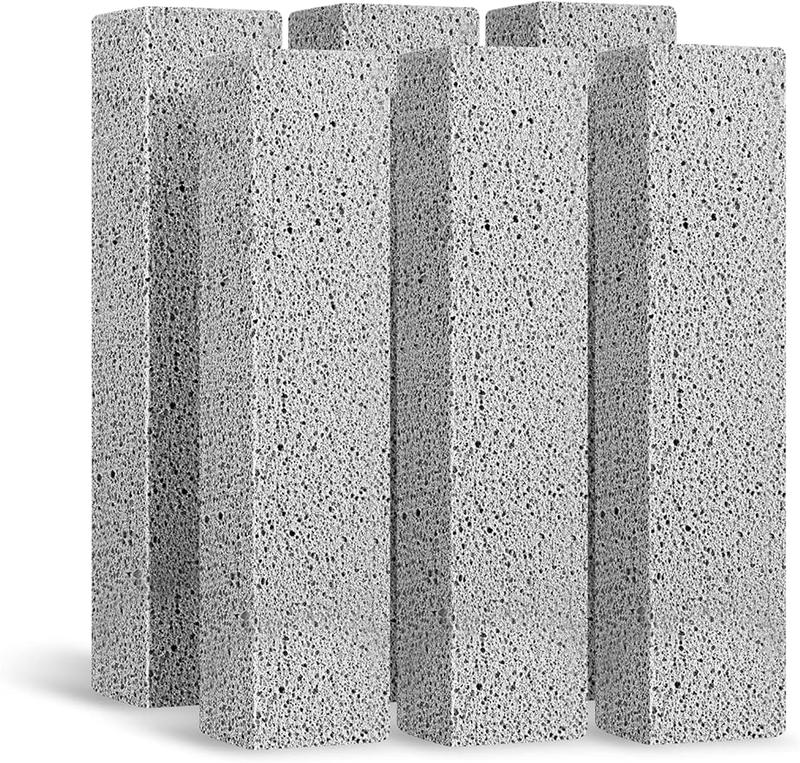 Lenicany 6Pack Pumice Stone for Toilet Cleaning Bowl Stick,Powerfully Cleans Hard Water Rings, Calcium Buildup & Stains, Suitable for Cleaning Toilet, Bathtubs, Kitchen Sink, Grill