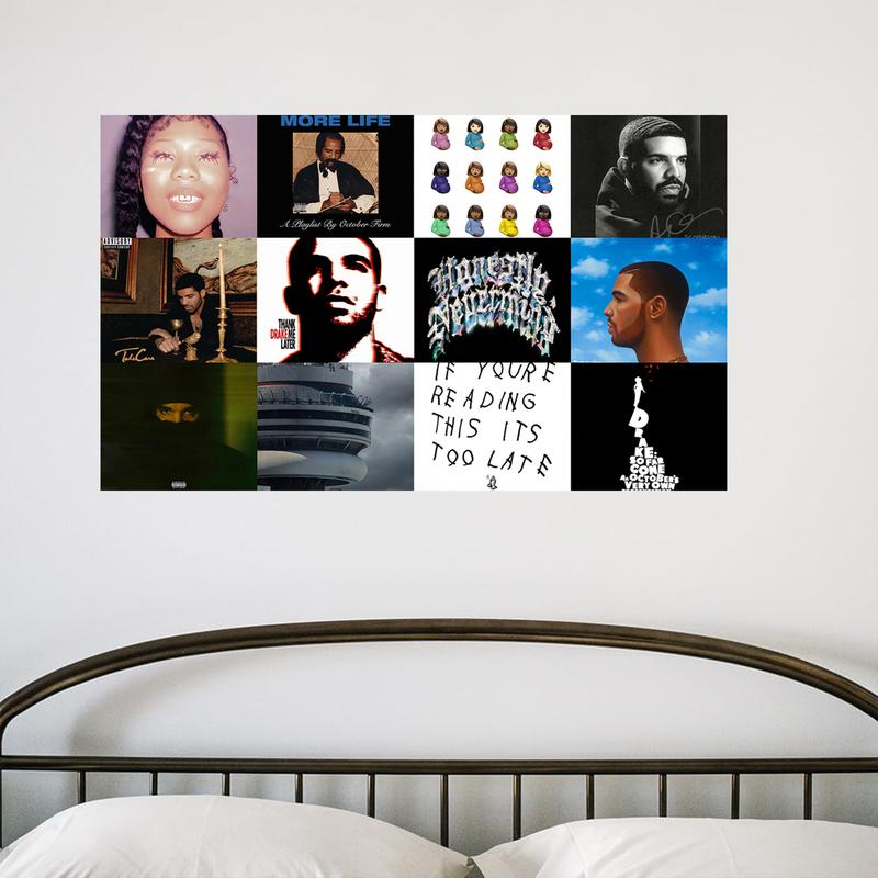 Rapper Tapestry 3x5FT Album Colletion Cover Tapestry for Outdoor Indoor Dorm Party Home Living Room Bedroom Man Cave Decor Singer Hip Hop Tape