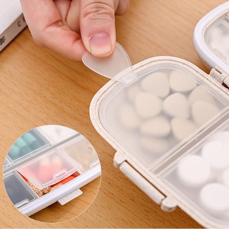 8-grid Pill Organizer, 1 5 Counts Portable Dustproof Pill Storage Box, Moisture-proof Pill Organizer for Home Office Travel