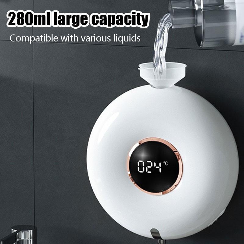 Automatic Foam Soap Dispenser, LED Display Touchless Soap Dispenser, USB Rechargeable Soap Dispenser for Home, Travel & Camping