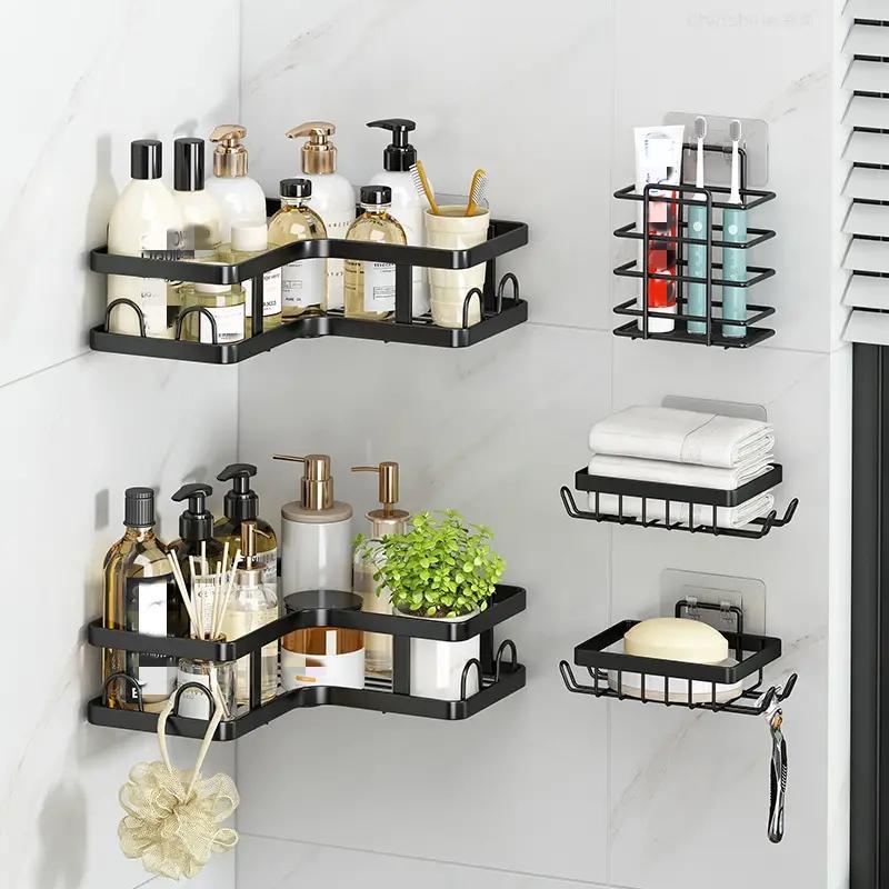 Bathroom Corner Storage Rack, Shower Caddy Shelf, Wall Mounted Soap Storage Rack, Strong Load-bearing Home Organizer, Bathroom Storage Organization, Summer Decor, Bedroom Accessories, Fall Decor, Chill Room Accessories