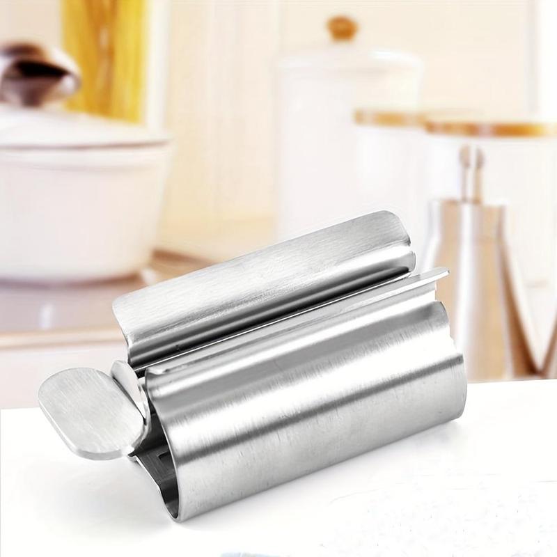 Stainless Steel Toothpaste Dispenser, 1 Count Toothpaste Squeezer, Toothpaste Dispenser for Home Bathroom, Home Supplies