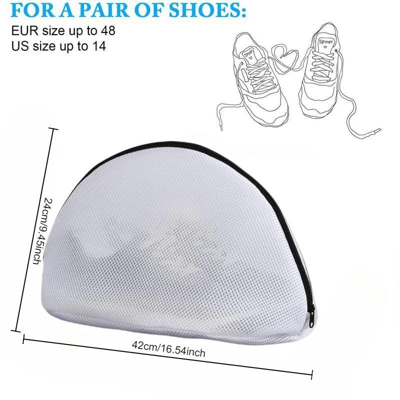 Mesh Laundry Bag, 1 Count Portable Shoes Washing Bag, Shoes Cleaning Bag with Zipper for Sneakers, Versatile Laundry Bag for Bra, Lingerie