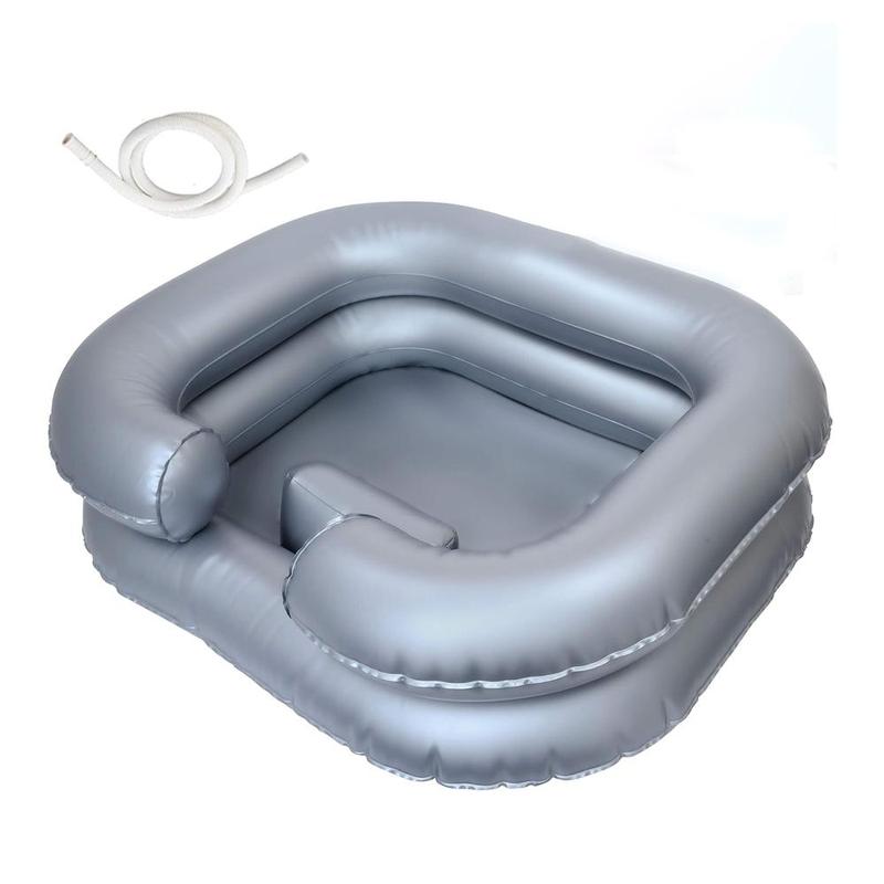 Inflatable Hair Washing Basin, 1 Count Multifunctional Portable Hair Washing Basin with Neck Support Pillow, Home Supplies for Bathroom